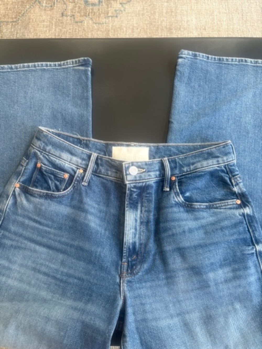 Mother Superior Denim Mid Rise Maven Ankle, Toil and Trouble, size 28 - Picture 4 of 14